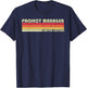 Personal Christmas Retro Vintage Graduation Gifts Project Manager Funny Job Title Profession Birthday Worker T-Shirt - T-Shirt | Navy