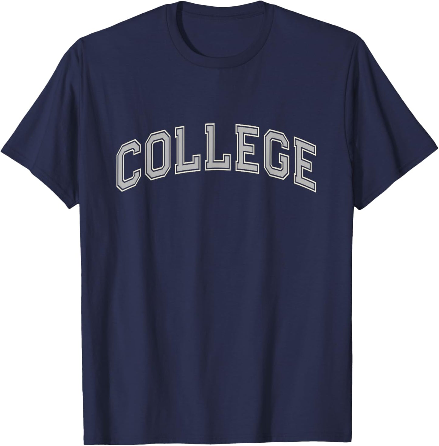 Funny COLLEGE Hard Knocks School Alumni Senior Football Gag T-Shirt - T-Shirt | Navy