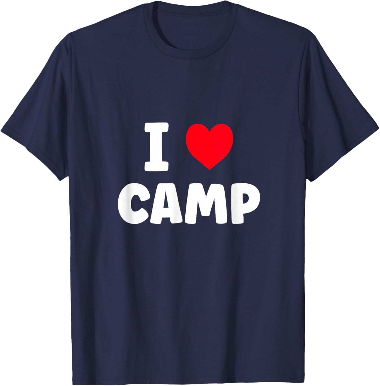 I Love Camp Summer Camp Glamping T-Shirt - T-Shirt | Navy