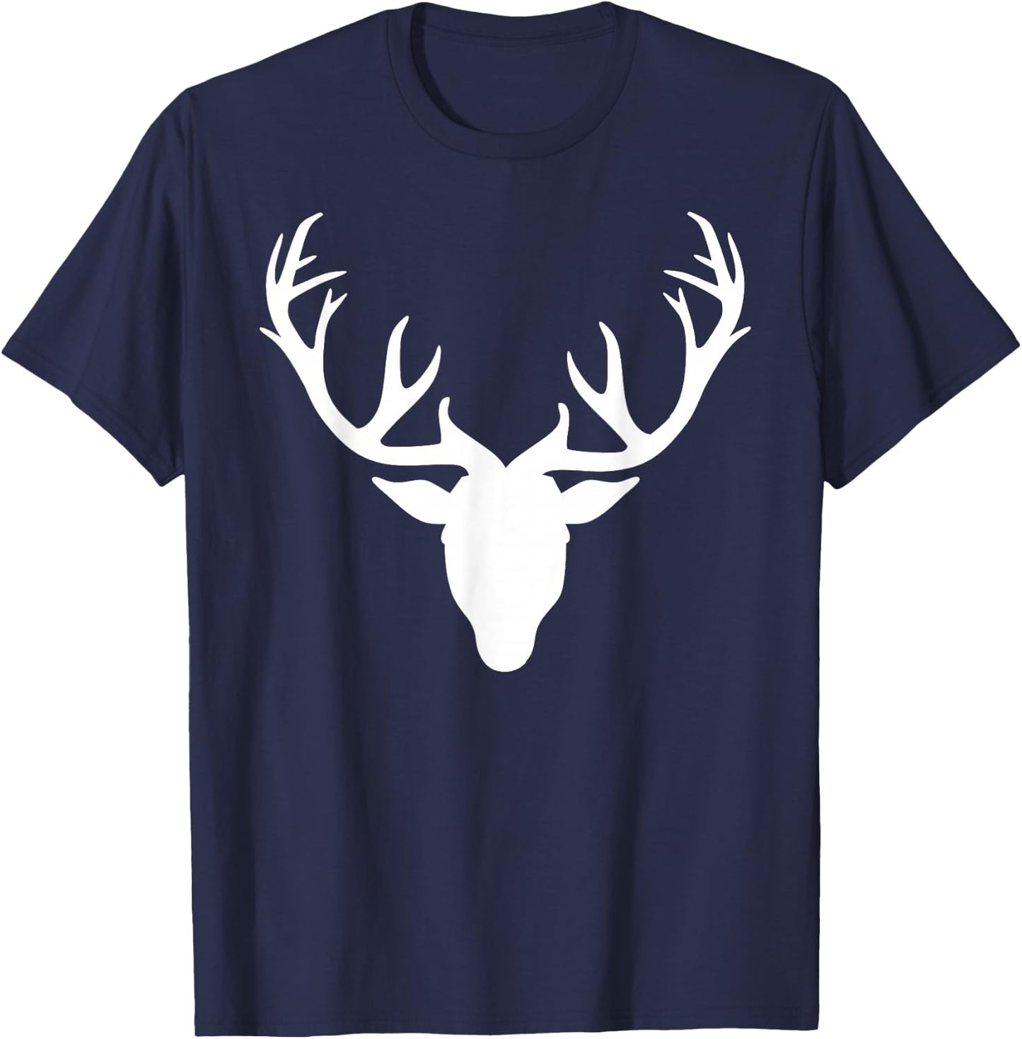 Deer Head Antlers T-Shirt - T-Shirt | Navy