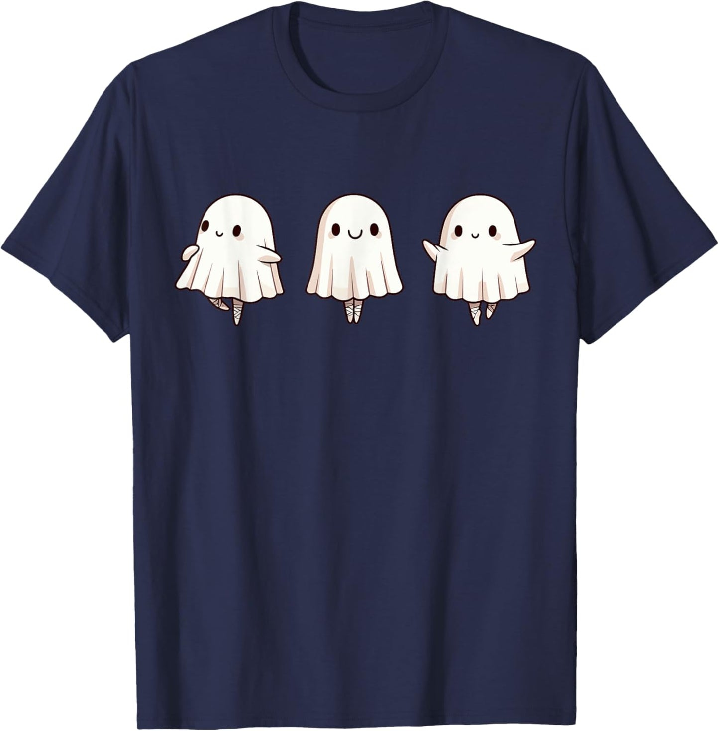 Halloween Ballet Ghost Ballet Dancer Spooky Dance Teacher T-Shirt - T-Shirt | Navy