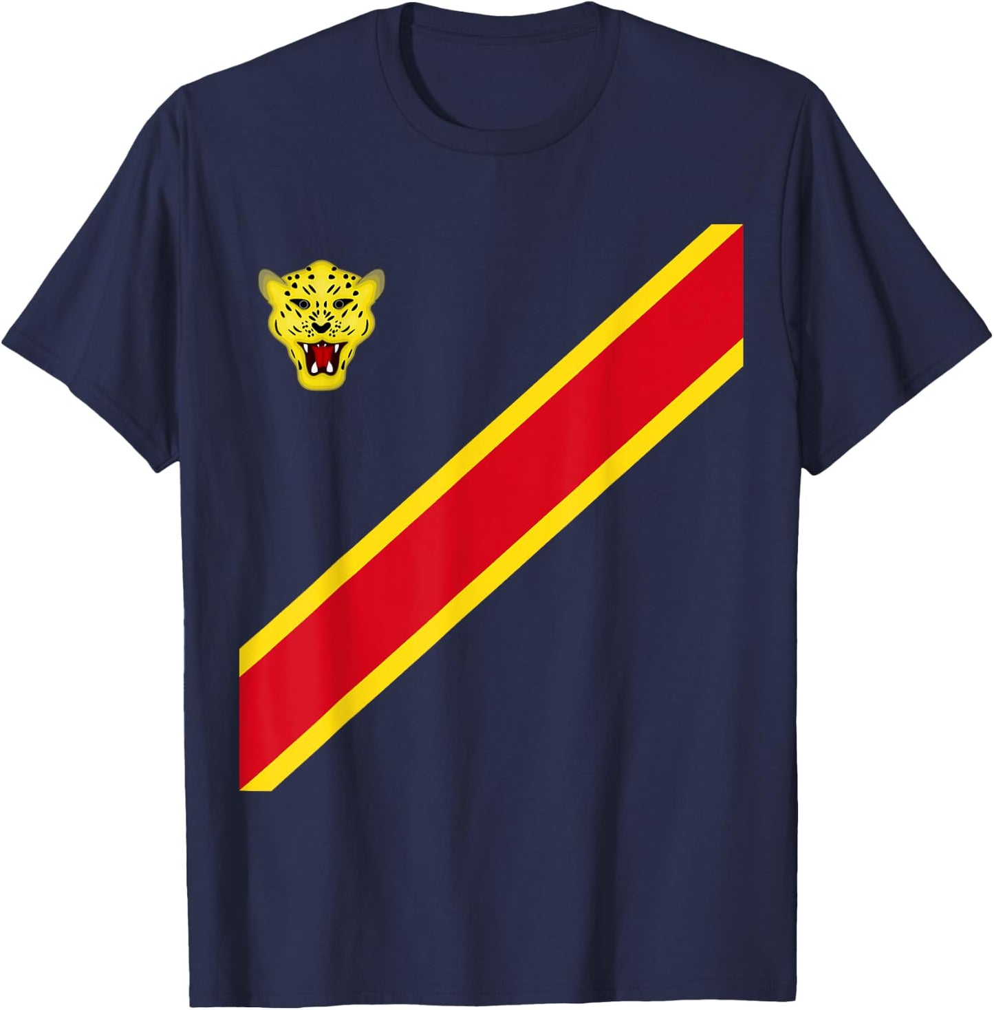 Congo Football Souvenir Flag Of DRC Leopards Proud Congolese T-Shirt - T-Shirt | Navy