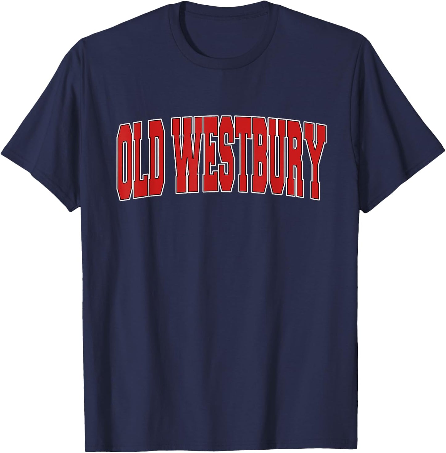 OLD WESTBURY NY NEW YORK Varsity Style USA Vintage Sports T-Shirt - T-Shirt | Navy