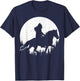 Bigfoot Riding A Horse Equestrian Men Women Sasquatch Horses T-Shirt - T-Shirt | Navy