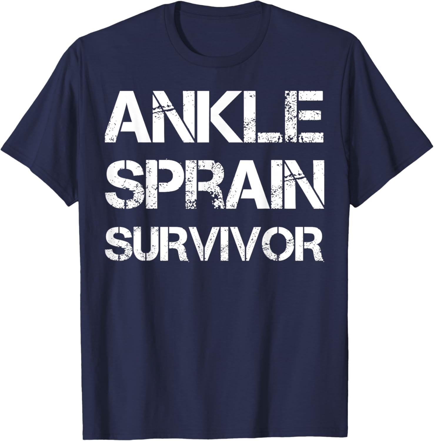 Ankle Sprain Survivor T-Shirt - T-Shirt | Navy