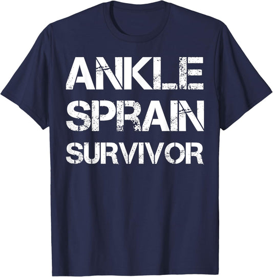 Ankle Sprain Survivor T-Shirt - T-Shirt | Navy