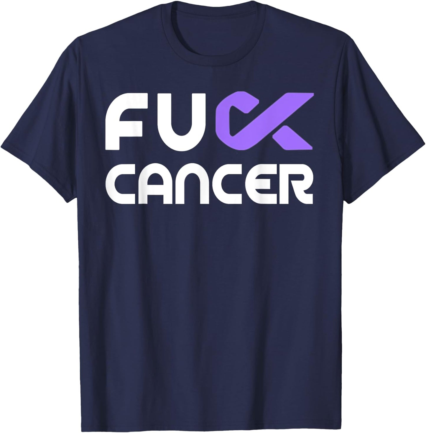 Fuck Cancer - Fuck Pancreatic Cancer Awareness T-Shirt - T-Shirt | Navy