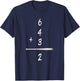 Baseball Math 6 4 3 2 Double Play Cute Softball Game T-Shirt - T-Shirt | Navy