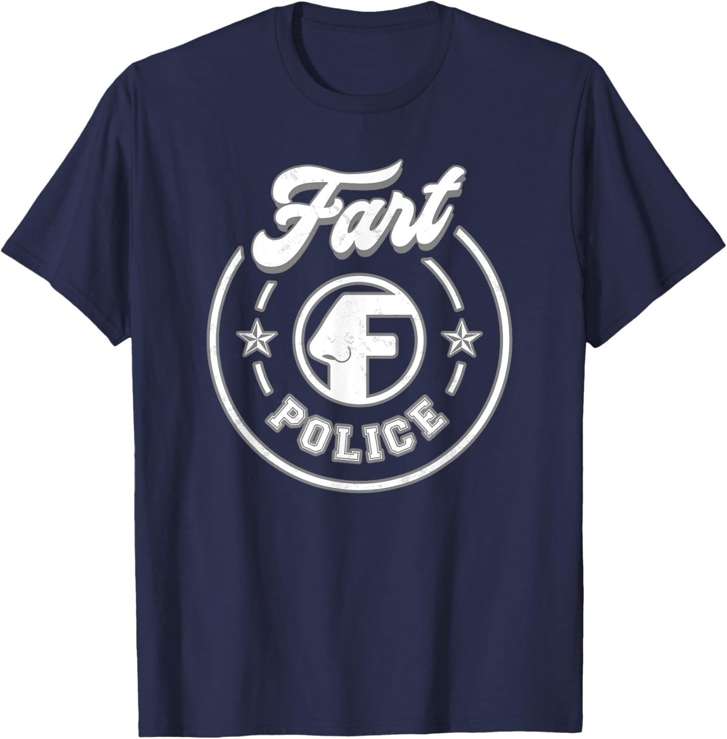 Police Fart Funny T-Shirt - T-Shirt | Navy