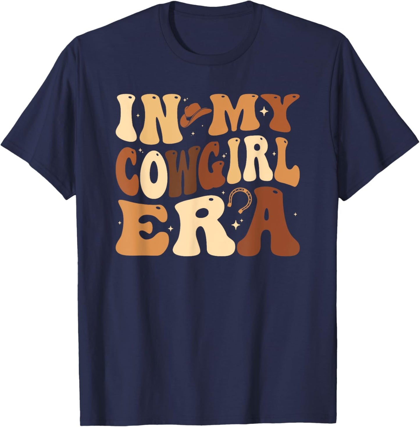 Cowgirl Rodeo Western Country Melanin In My Cowgirl Era T-Shirt - T-Shirt | Navy