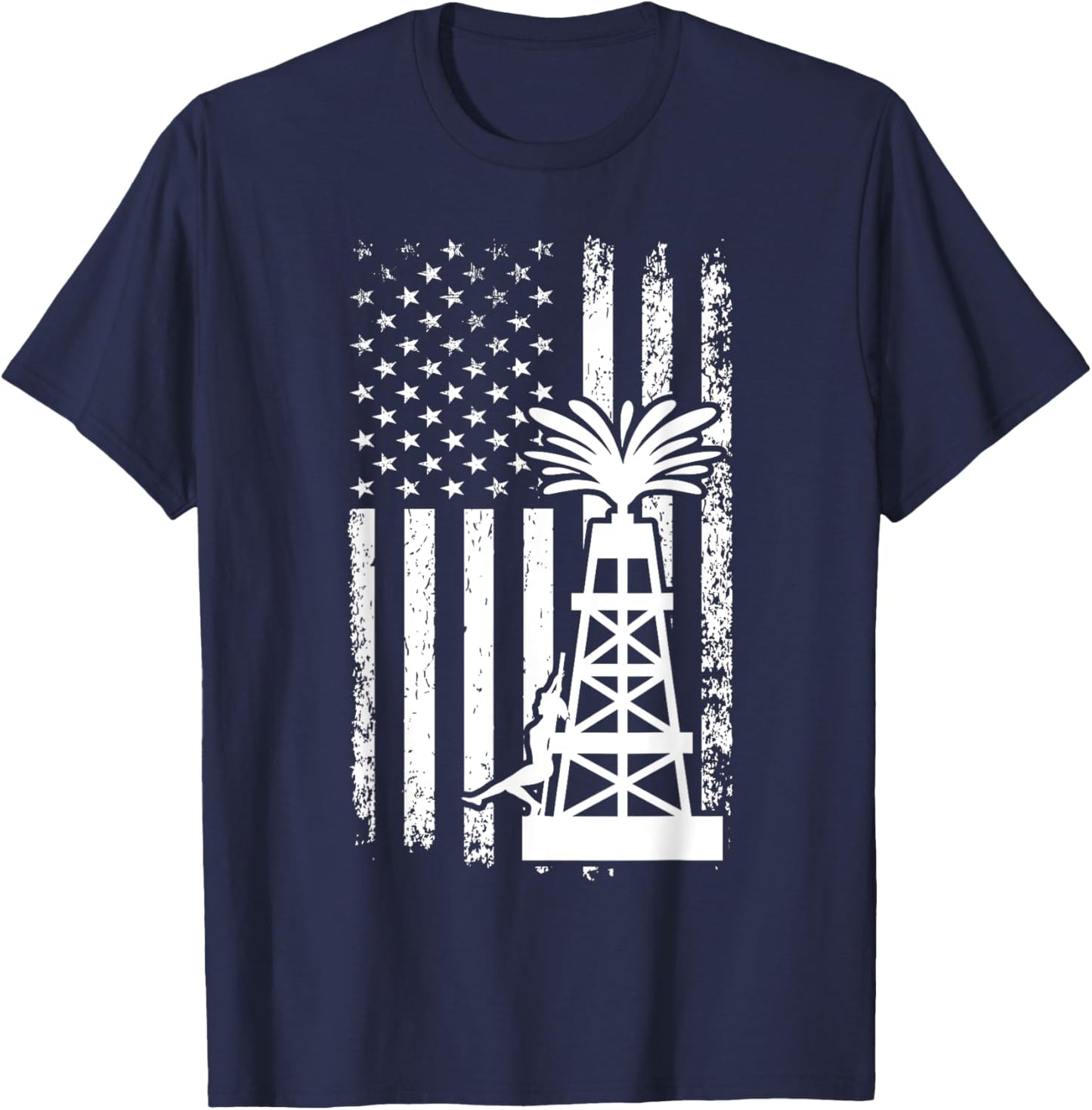 Oilfield Trash Funny Oil Rig Worker T-Shirt - T-Shirt | Navy