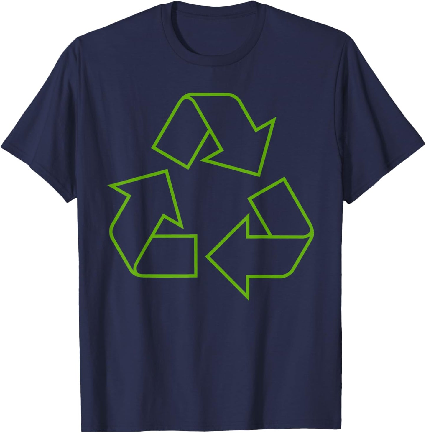 Recycling Logo Recycle Symbol Earth Day Green Men Kids Women T-Shirt - T-Shirt | Navy