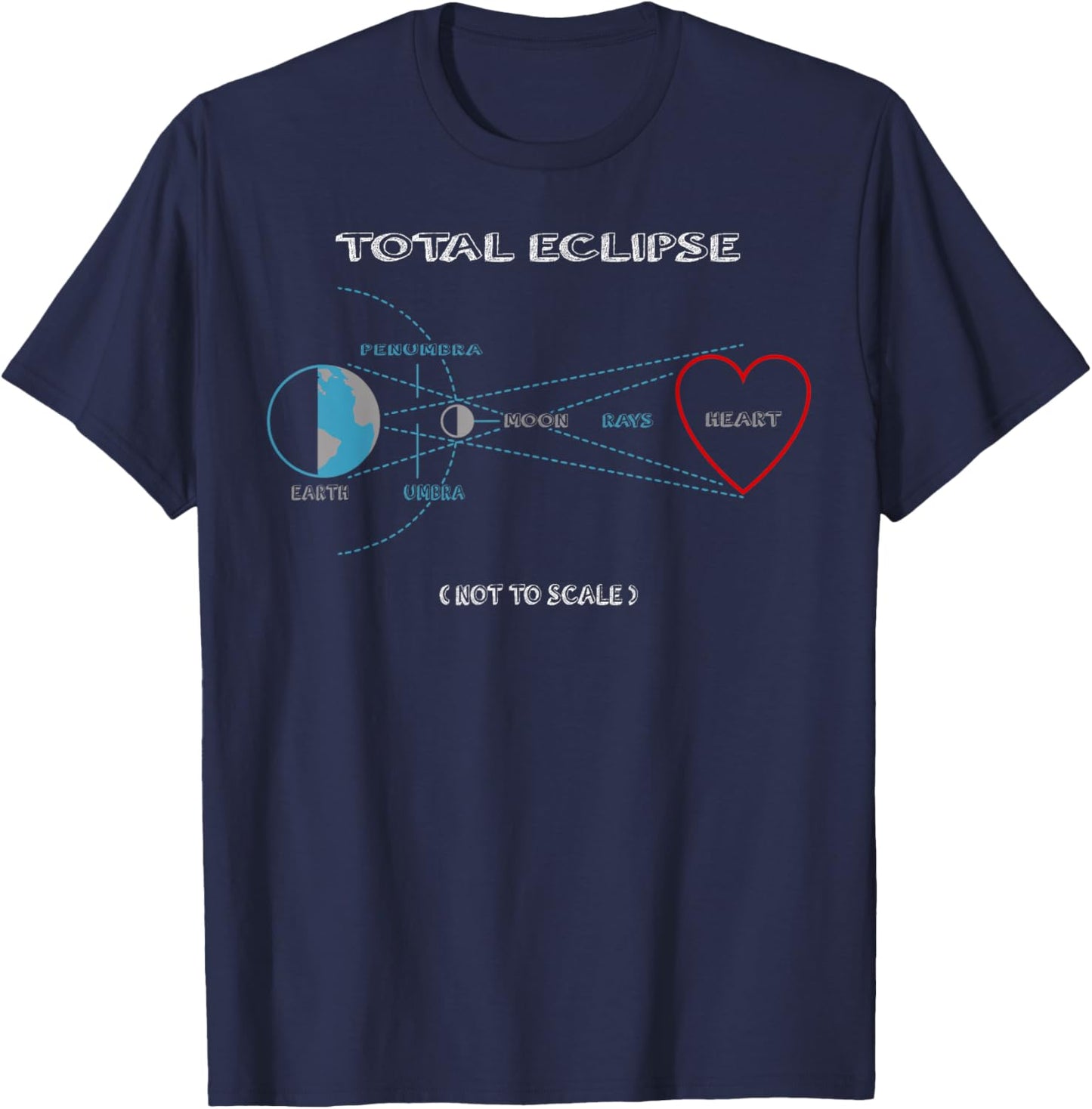 Total Eclipse Of The Heart Love Awesome Gift T-Shirt - T-Shirt | Navy