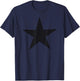 Black Star Five Pointed Star T-Shirt - T-Shirt | Navy