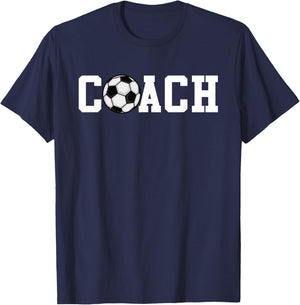 Soccer Coach Funny Football Trainer Baller Field Game Outfit T-Shirt - T-Shirt | Navy
