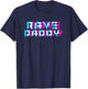 Rave Daddy EDM Music Festival Glitch T-Shirt - T-Shirt | Navy