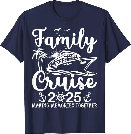 Family Cruise 2025 Family Matching Cruise Vacation Party T-Shirt - T-Shirt | Navy