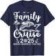 Family Cruise 2025 Family Matching Cruise Vacation Party T-Shirt - T-Shirt | Navy