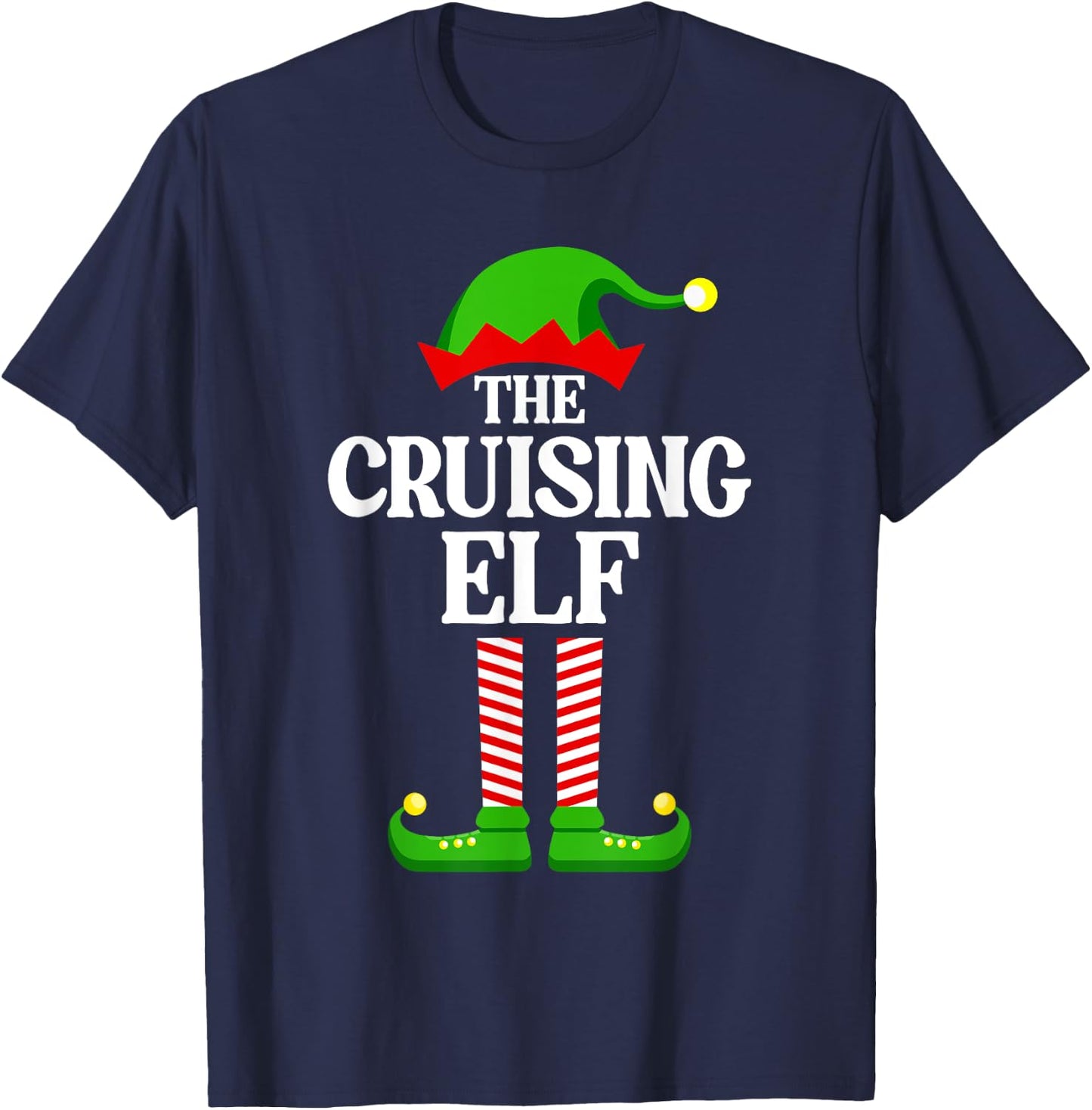 Cruising Elf Family Matching Group Funny Christmas T-Shirt - T-Shirt | Navy