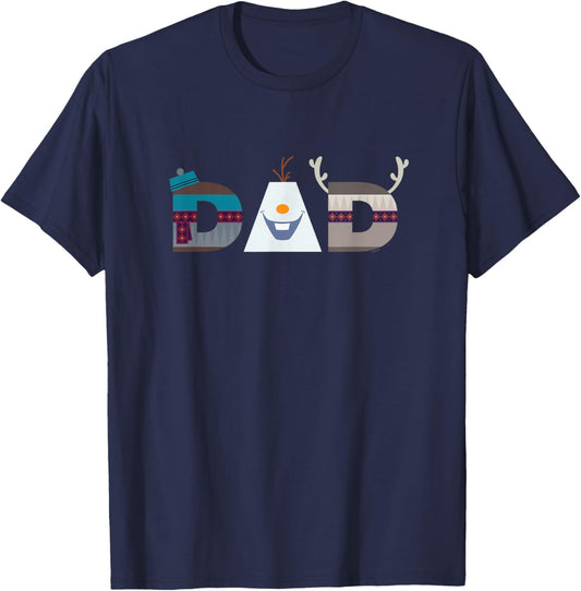 Disney Frozen Olaf Sven Kristoff Father’s Day Birthday Dad T-Shirt - T-Shirt | Navy