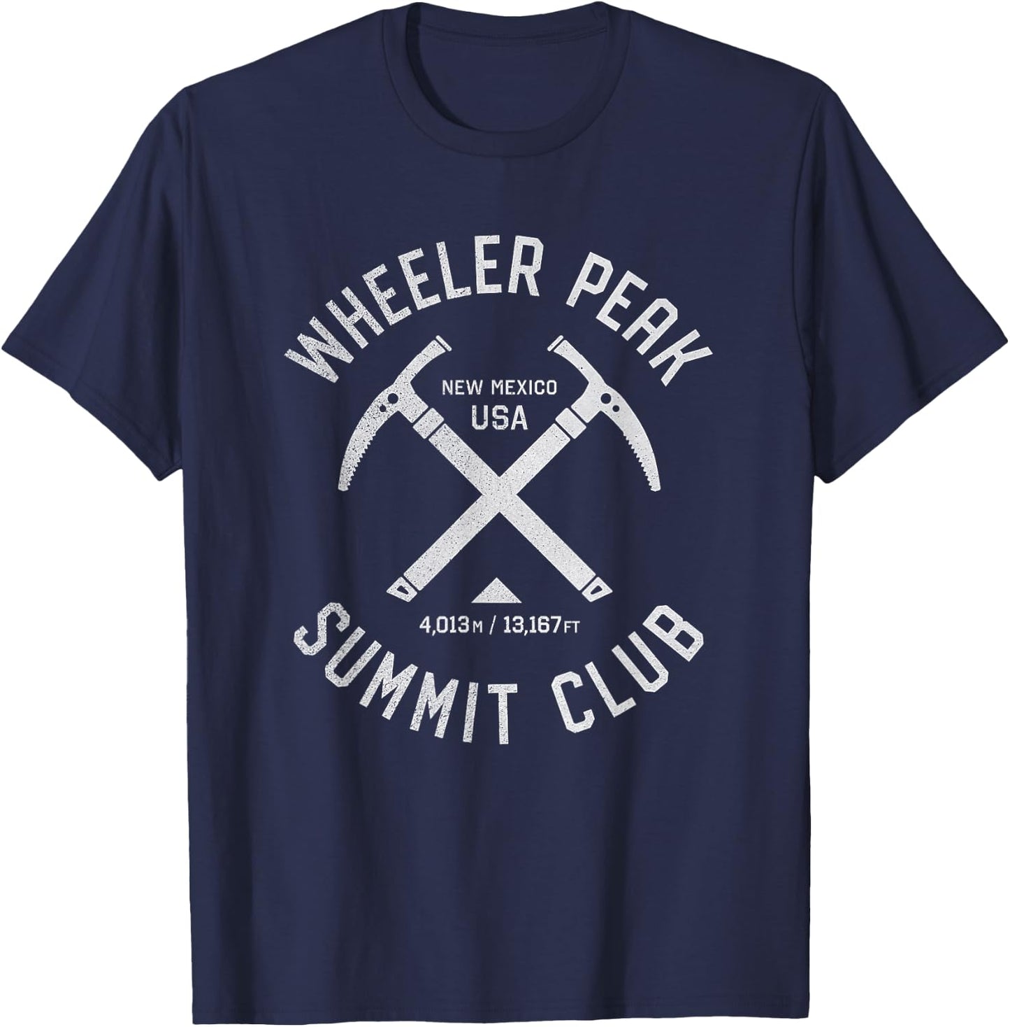 Wheeler Peak Summit Club | I climbed Wheeler Peak T-Shirt - T-Shirt | Navy
