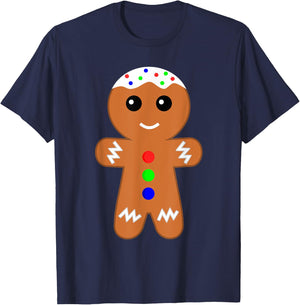 Ginger Bread Gingerbread Man Christmas Holiday Gift T-Shirt - T-Shirt | Navy
