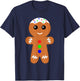 Ginger Bread Gingerbread Man Christmas Holiday Gift T-Shirt - T-Shirt | Navy