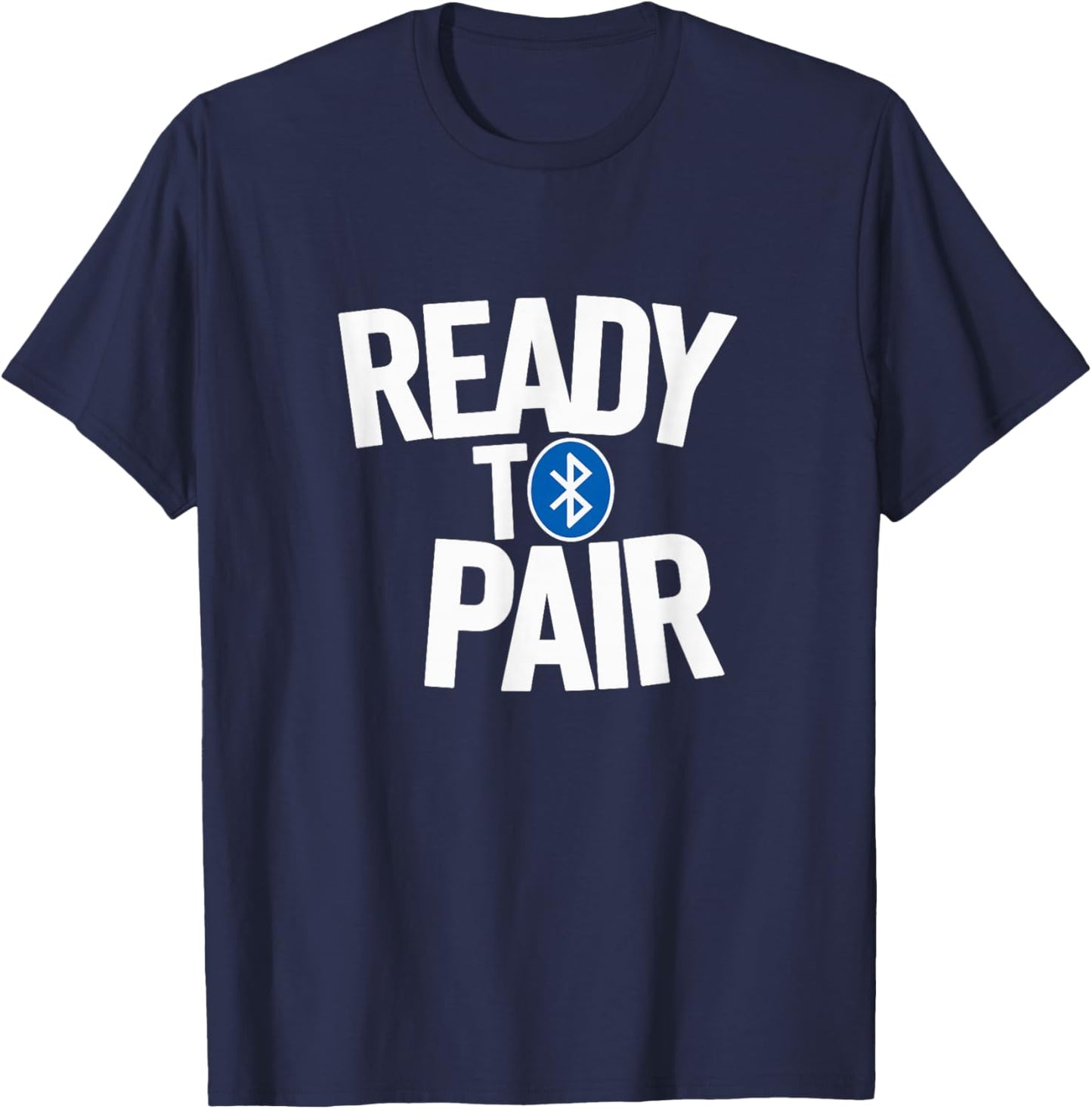 Plug-and-play Bluetooth connectivity - Simple tech-savvy nerds , Black, S T-Shirt - T-Shirt | Navy