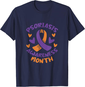 Psoriasis Awareness Month T-Shirt - T-Shirt | Navy