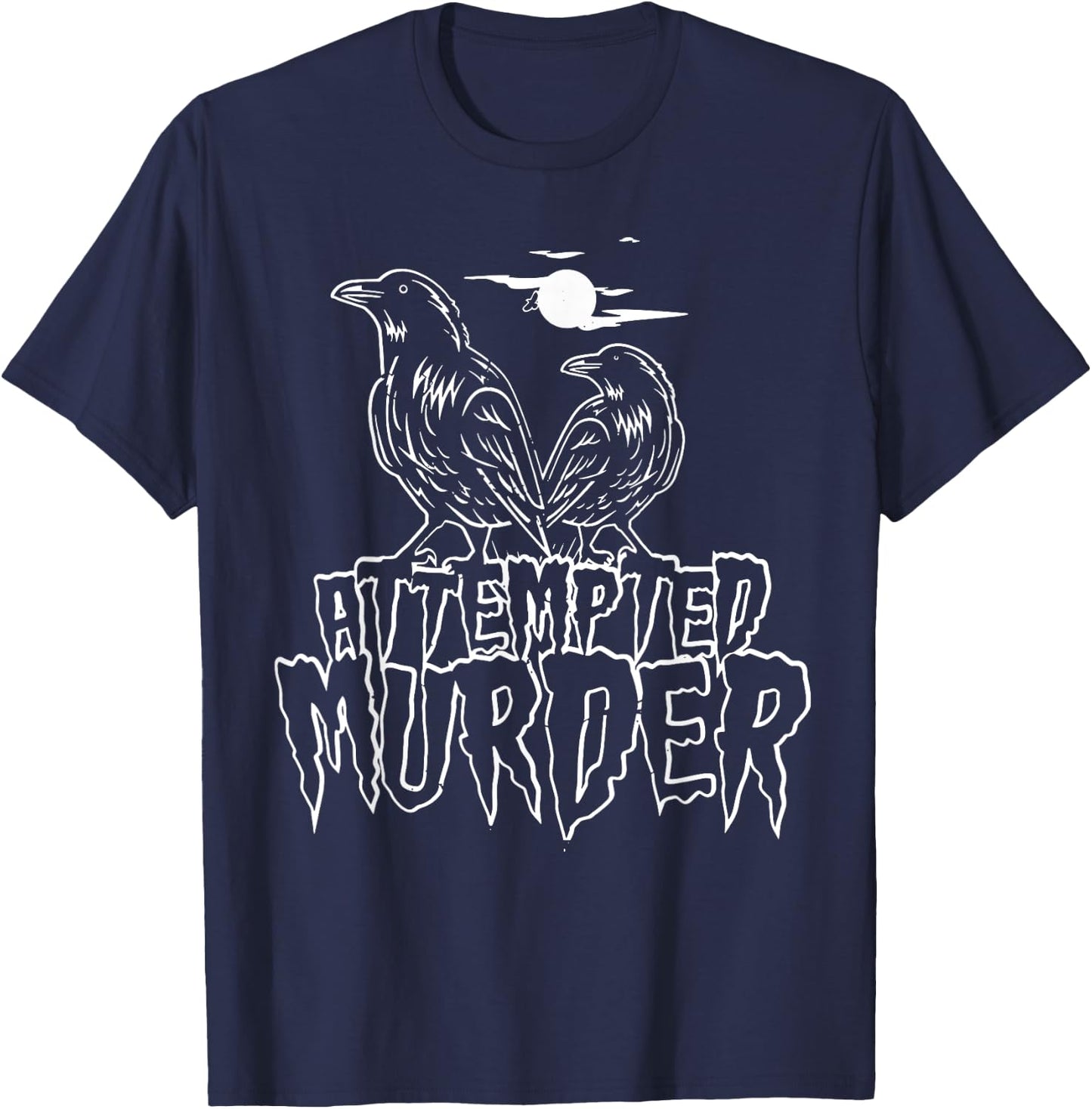 Attempted Murder Viking Crows T-Shirt - T-Shirt | Navy