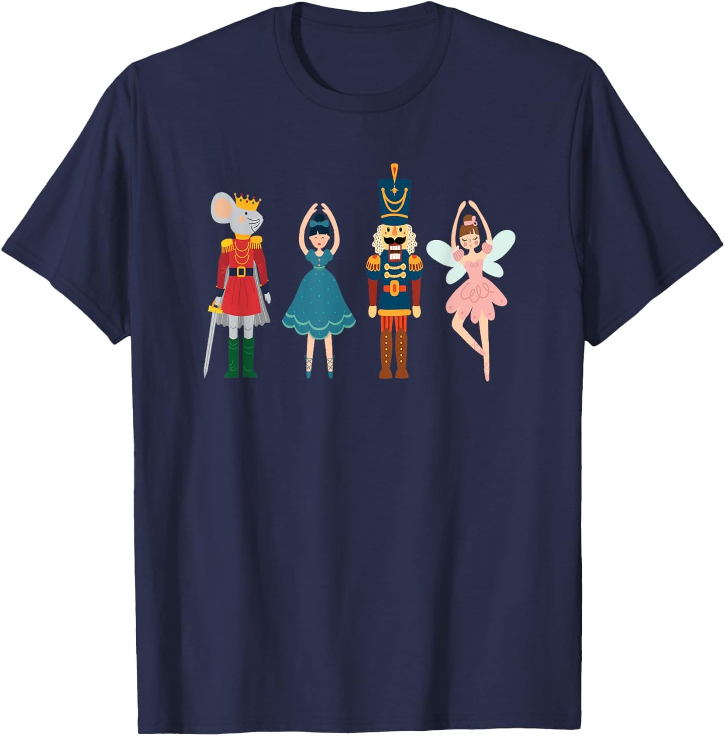 Mouse King Sugar Plums Fairy Clara Christmas Nutcracker T-Shirt - T-Shirt | Navy