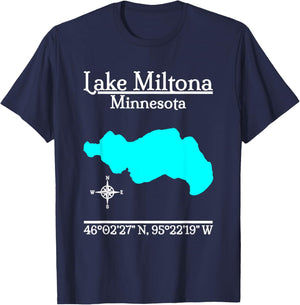 Lake Miltona - Minnesota T-Shirt - T-Shirt | Navy