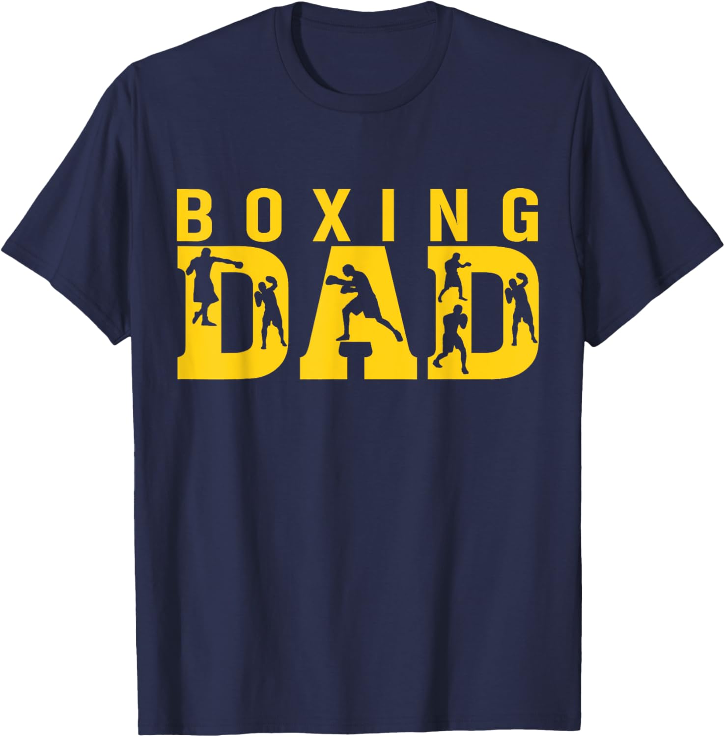 Gym Boxer Love Dad Boxing Lover Training Box Player Papa T-Shirt - T-Shirt | Navy