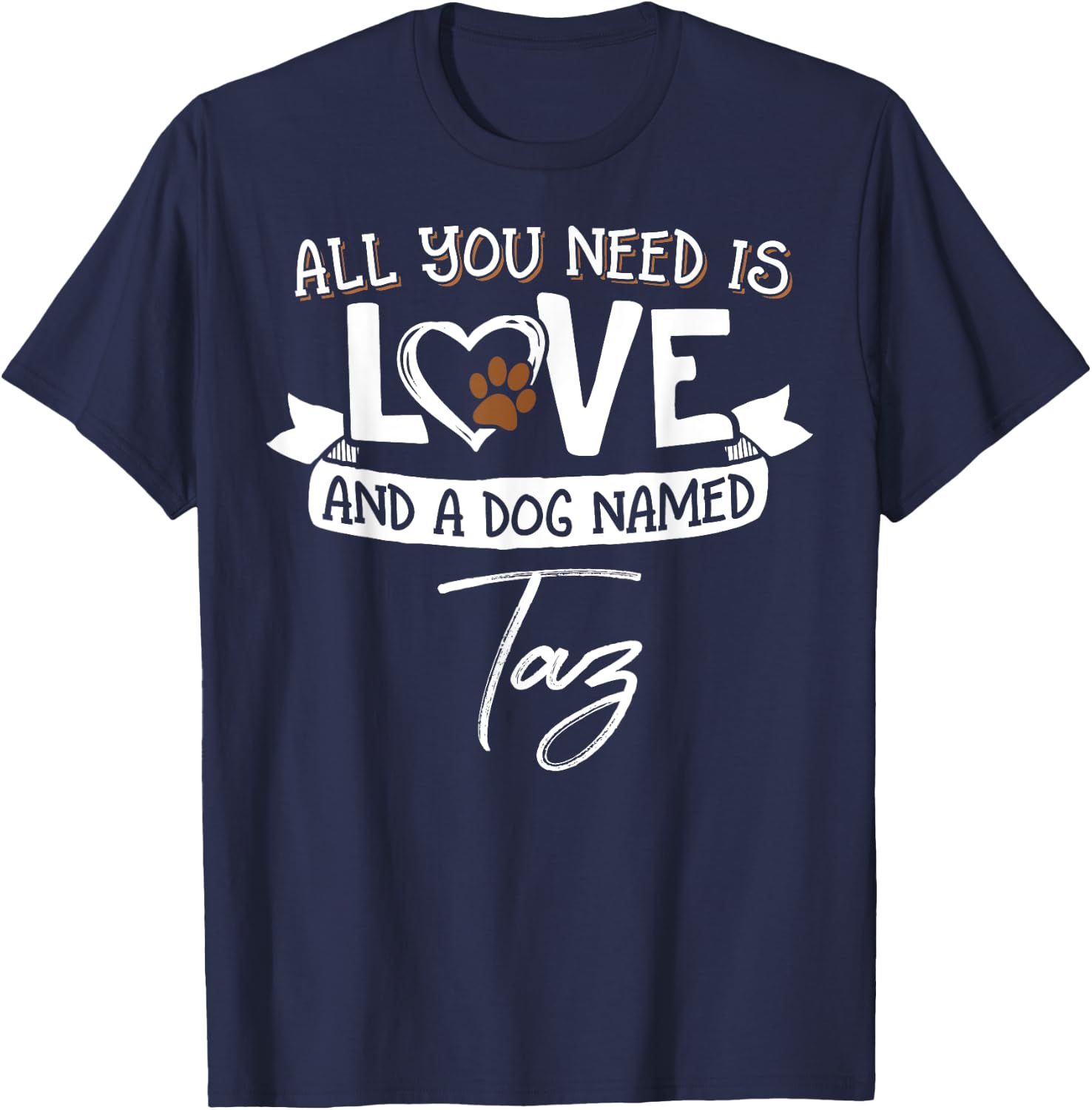 Cute Dog Named Taz Shirt and Men T-Shirt - T-Shirt | Navy