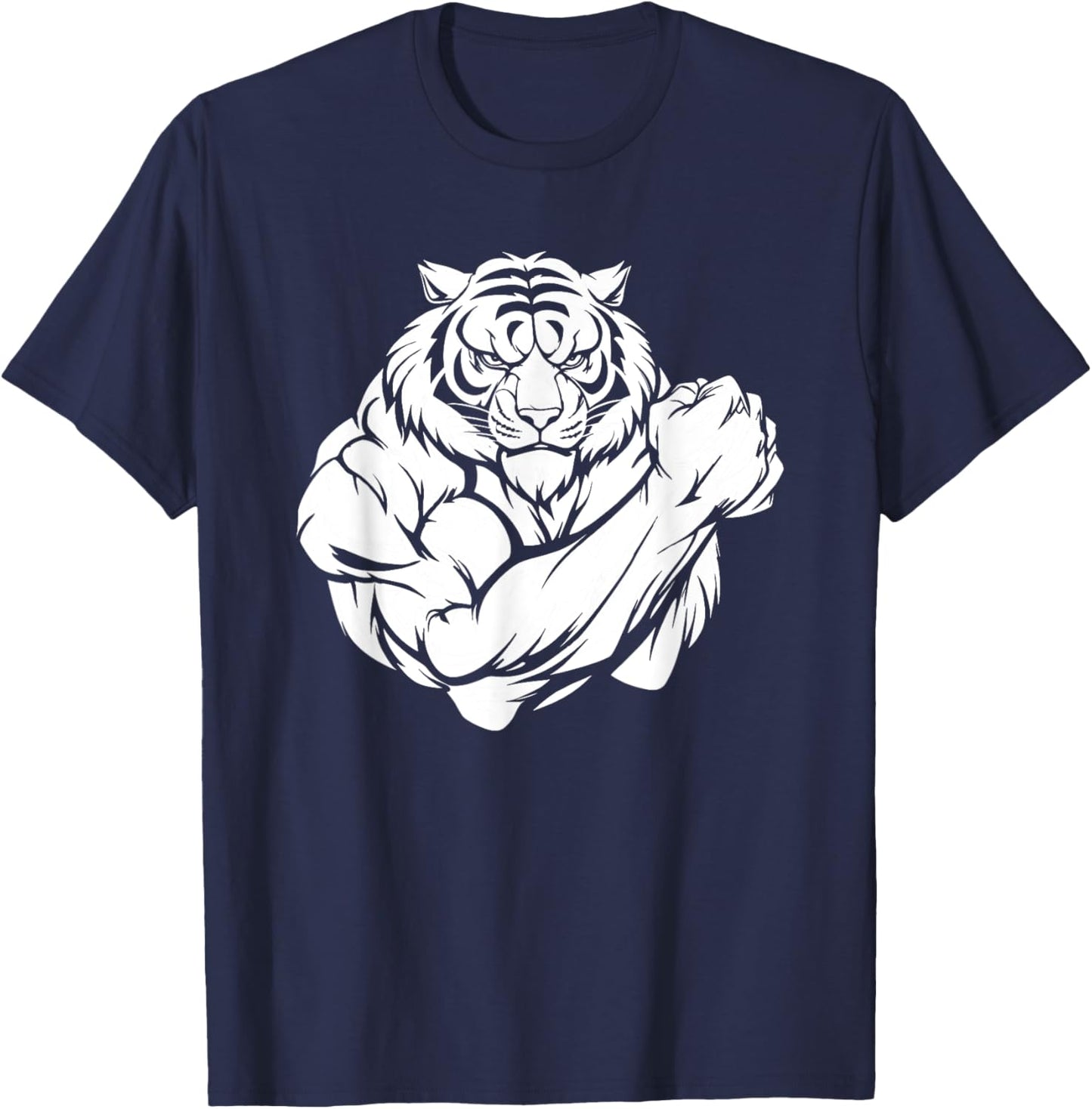 Workout Tiger Exercise - Training Gym T-Shirt - T-Shirt | Navy