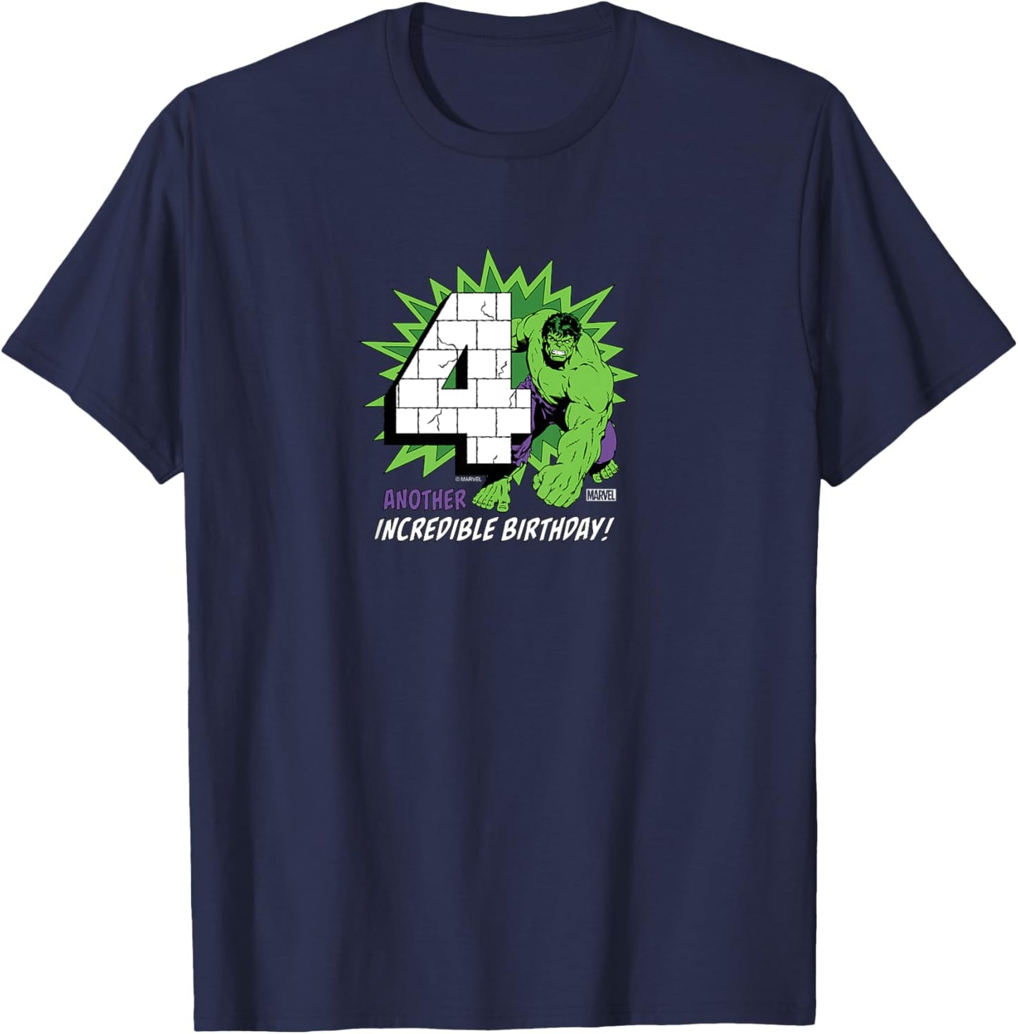 Hulk - 4th Birthday T-Shirt - T-Shirt | Navy