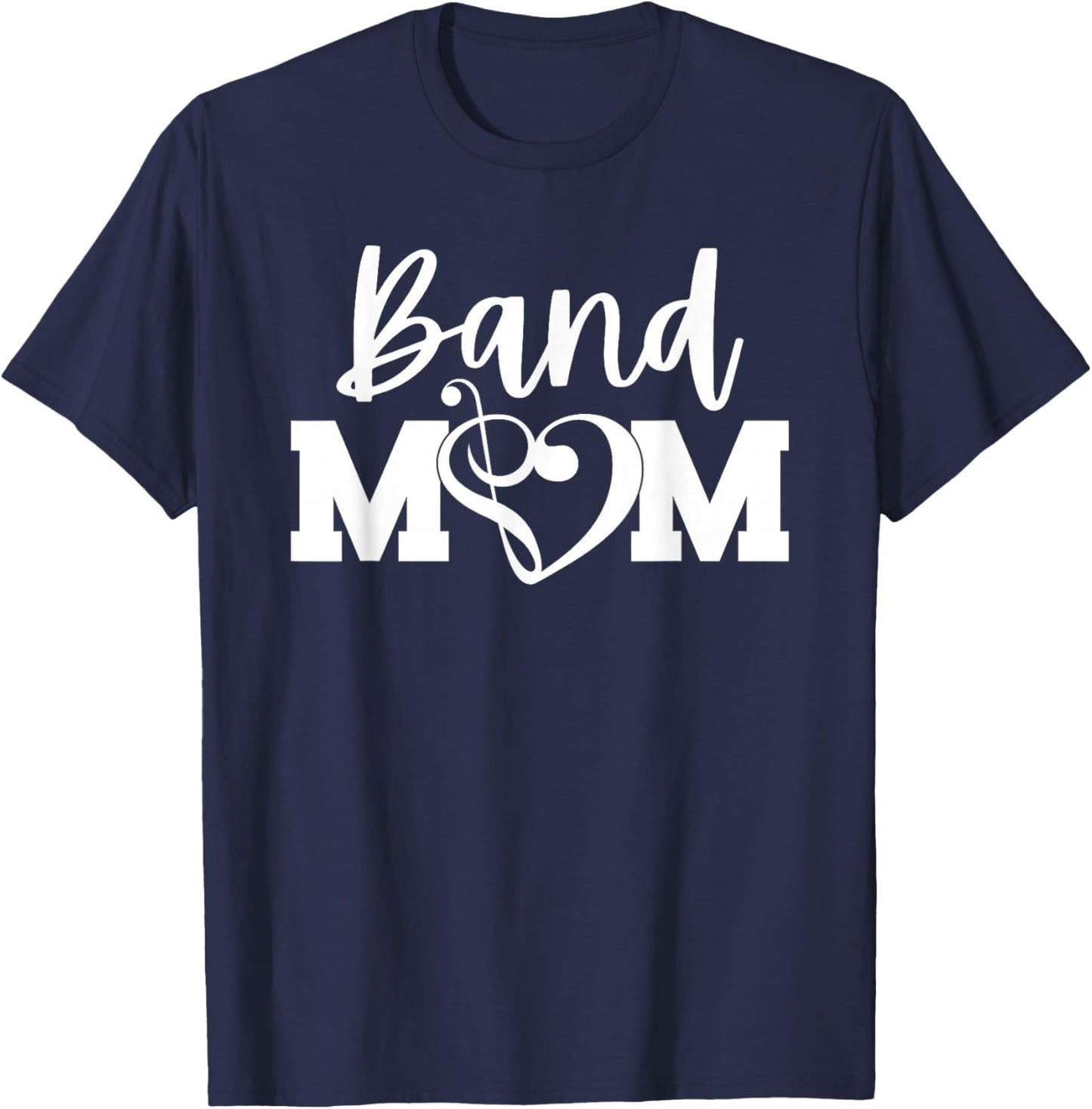 Band Mom Proud Band Mom Musical Marching Band Trumpet T-Shirt - T-Shirt | Navy