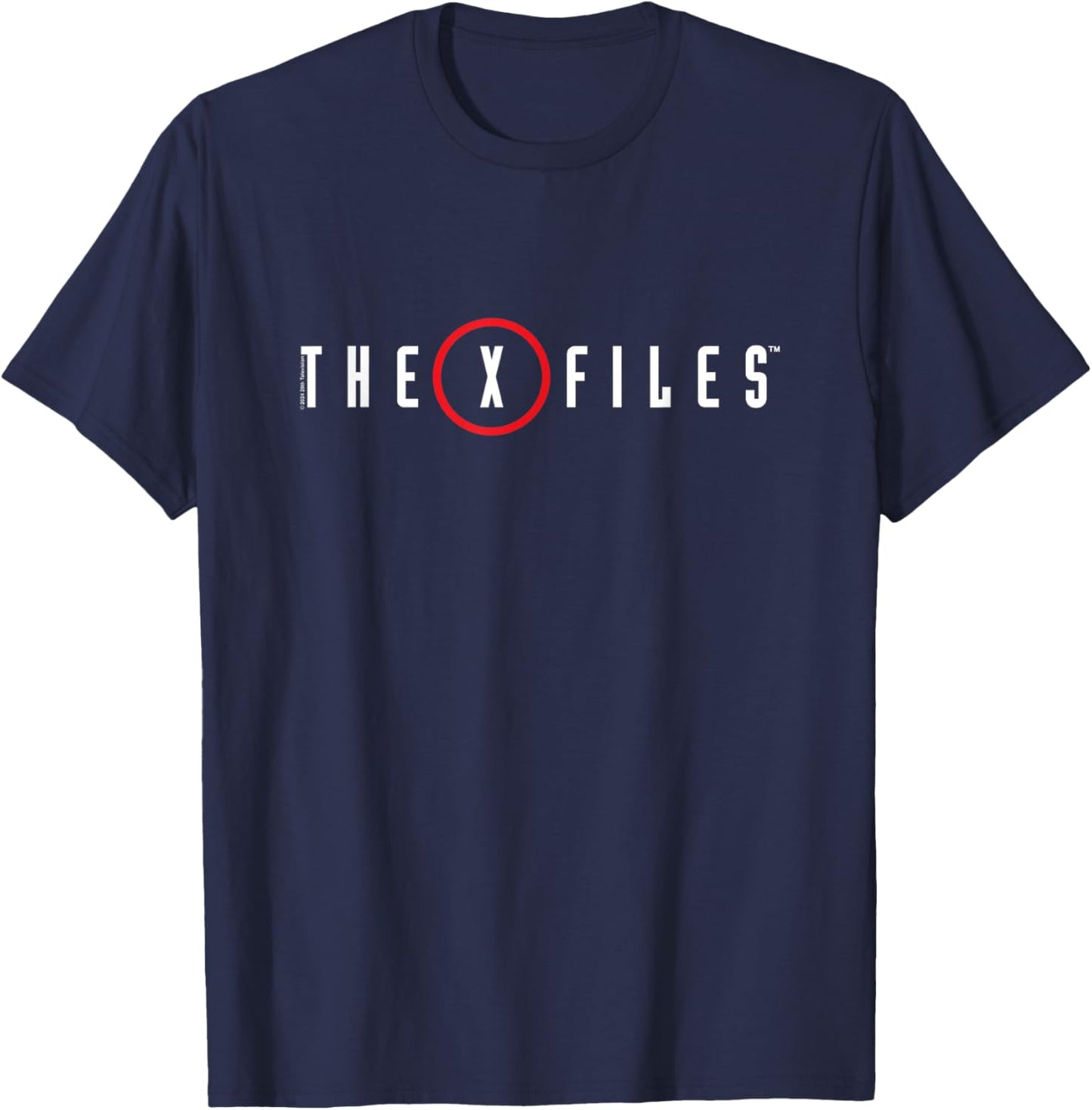 X-Files Iconic Big Chest Text Logo V3 T-Shirt - T-Shirt | Navy
