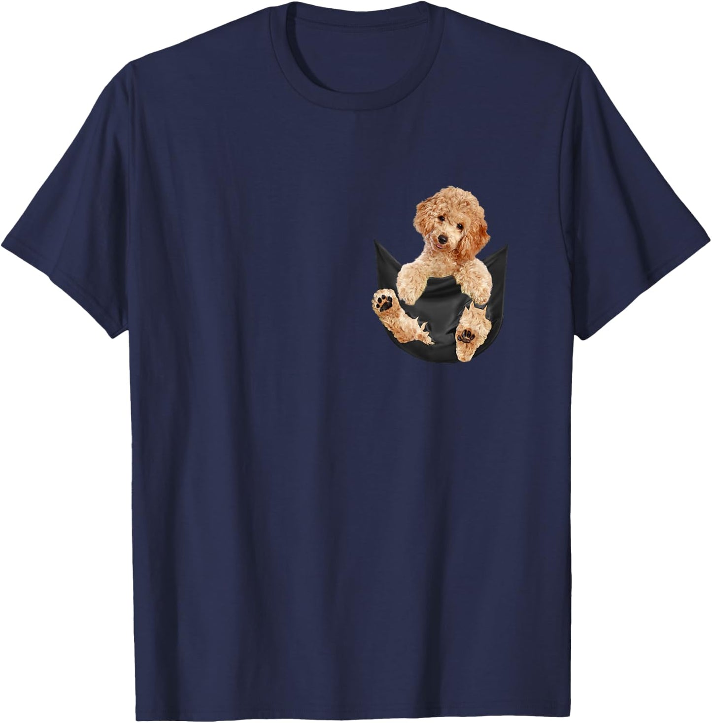 Dog Lover Gifts Poodle in Bag Women Girls Kids T-Shirt - T-Shirt | Navy