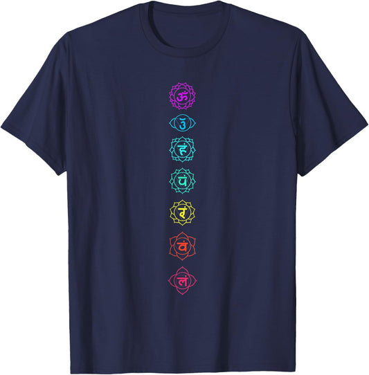 Meditation Om Chakra Symbol T-Shirt - T-Shirt | Navy