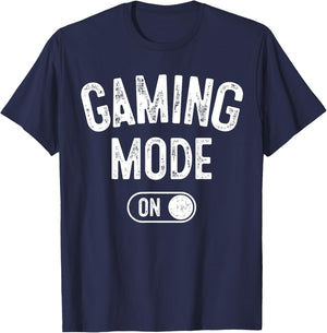 Gaming Mode On Funny Gamer Gift Men Kids Streamer Gaming T-Shirt - T-Shirt | Navy