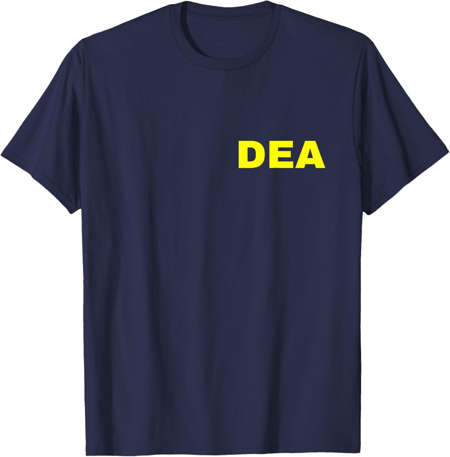 DEA Agent Drug Enforcement Administration FRONT PRINT Yellow T-Shirt - T-Shirt | Navy