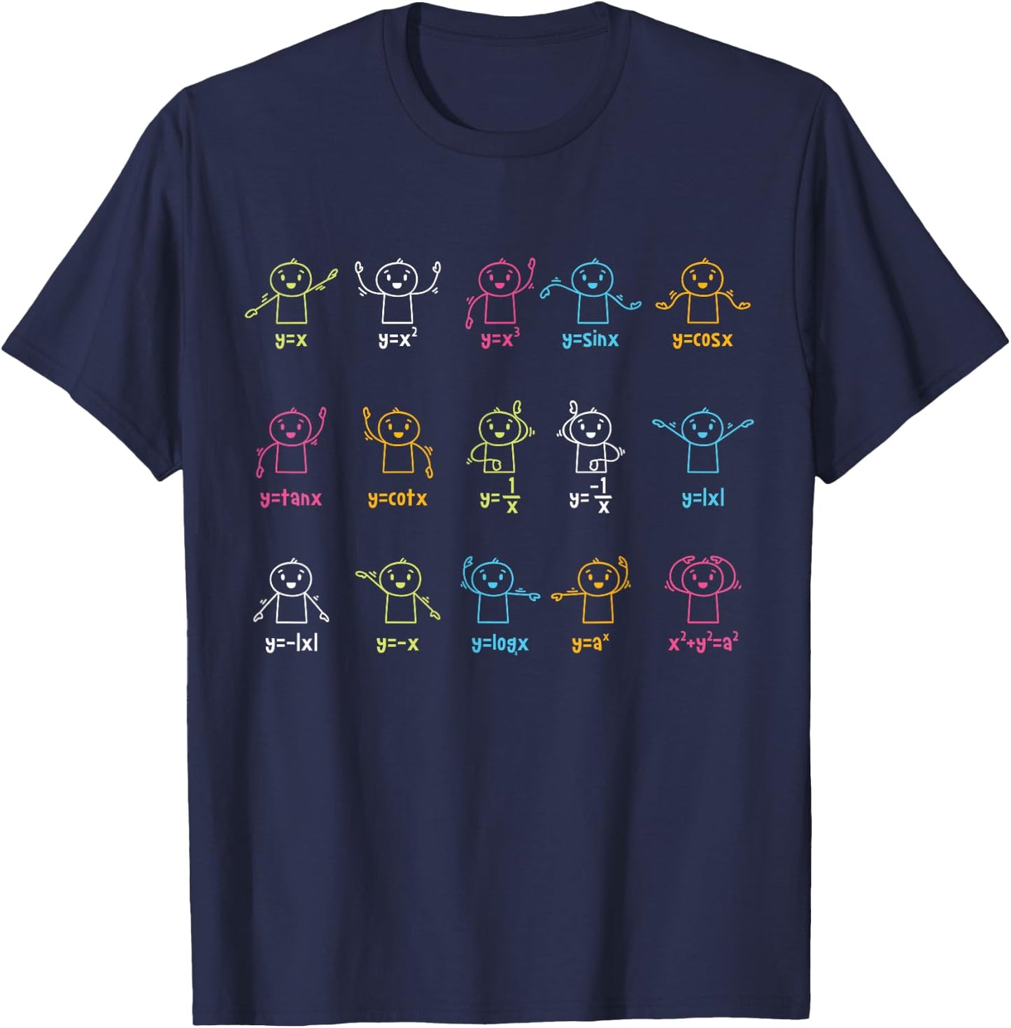 Algebra Dance Funny Graph Figures Math Equation Teacher Small T-Shirt - T-Shirt | Navy