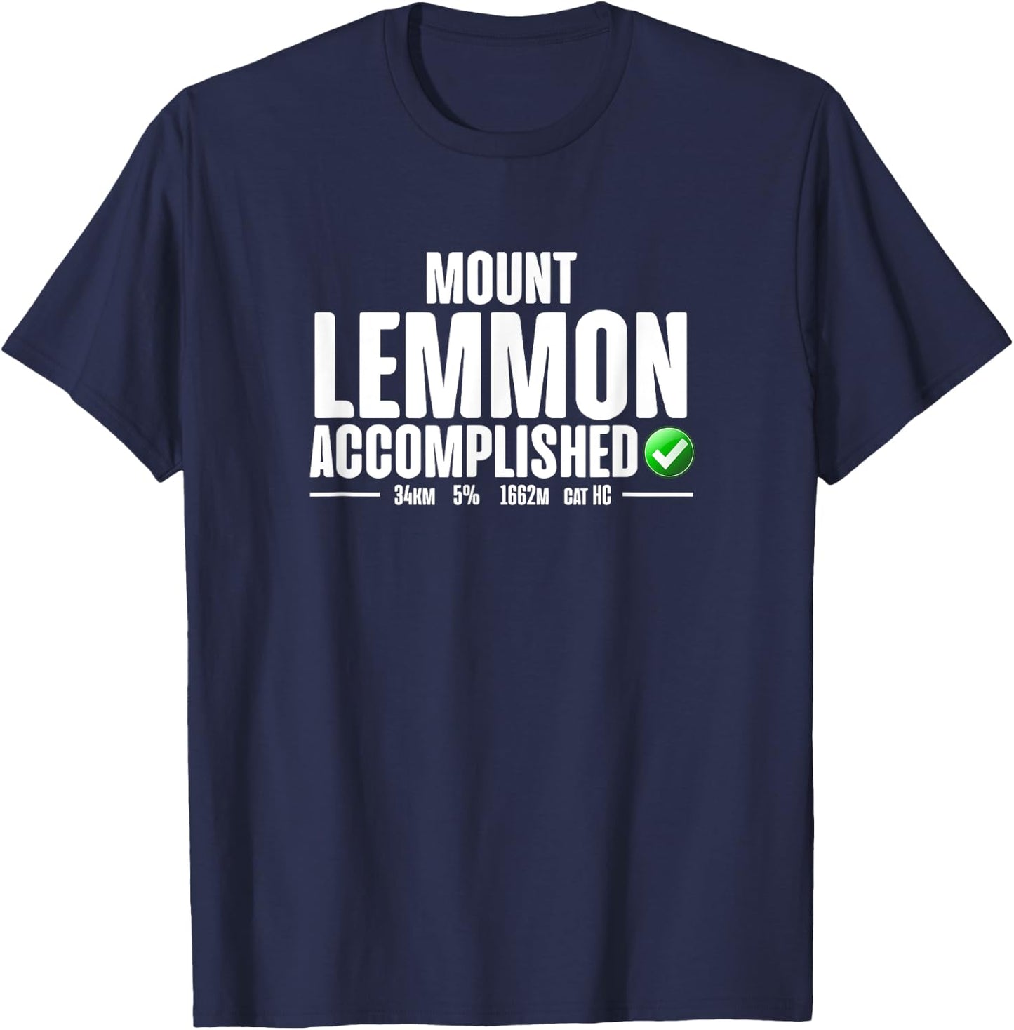 Mount Lemmon Accomplished Cycling Arizona T-Shirt - T-Shirt | Navy