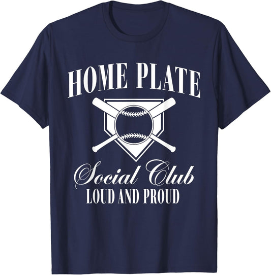 Home Plate Social Club Baseball T-Shirt - T-Shirt | Navy