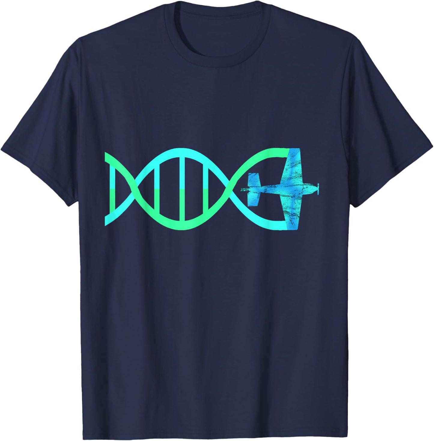 Aerobatic DNA Airplane Biplane Airshow Loops Maneuvers Shirt T-Shirt - T-Shirt | Navy