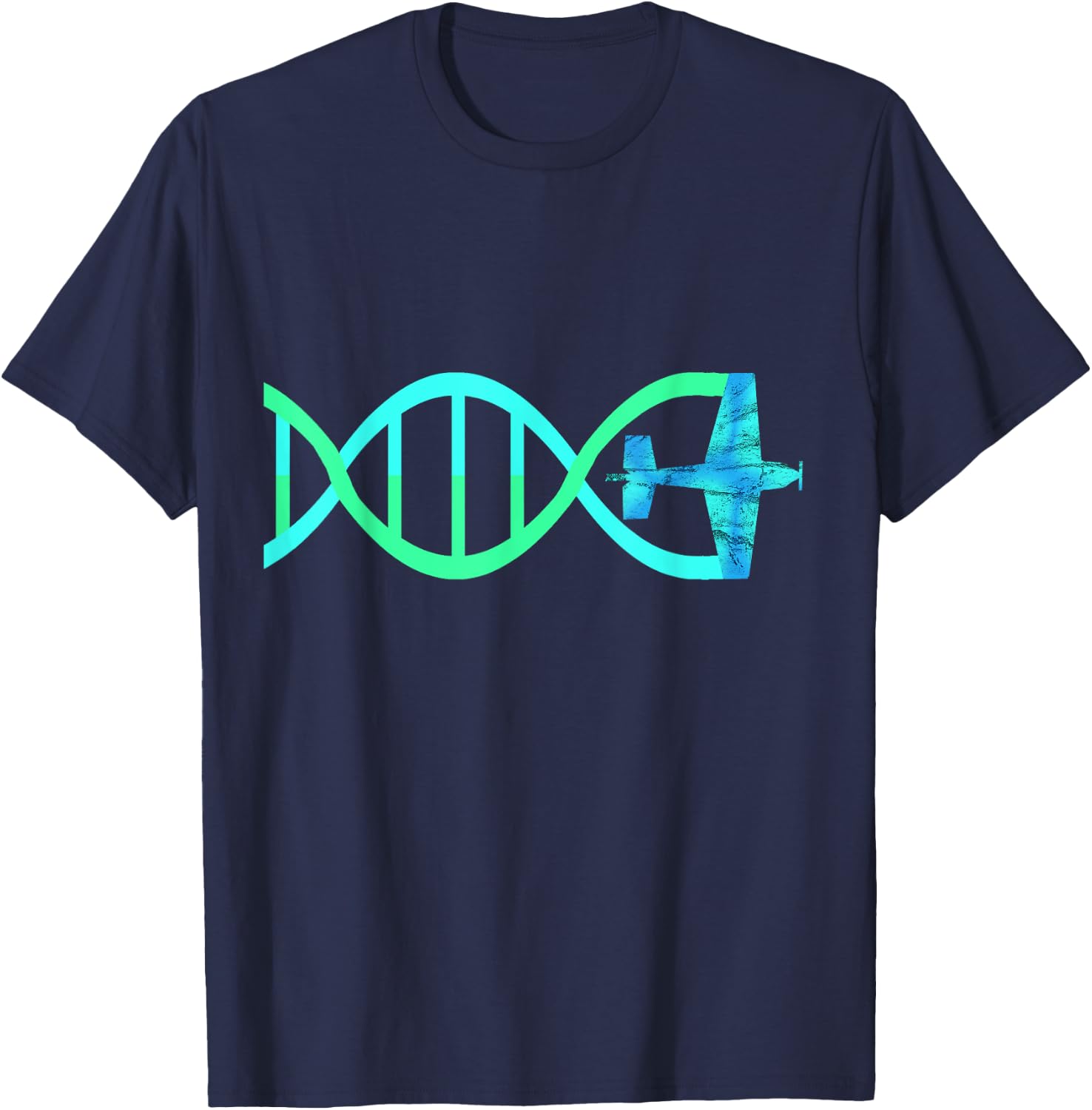 Aerobatic DNA Airplane Biplane Airshow Loops Maneuvers Shirt T-Shirt - T-Shirt | Navy
