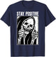 Funny Skull Stay Positive Skeleton Halloween Motivational T-Shirt - T-Shirt | Navy
