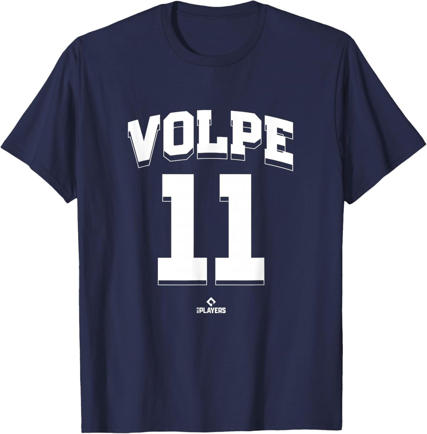Anthony Volpe 11 New York MLBPA T-Shirt - T-Shirt | Navy