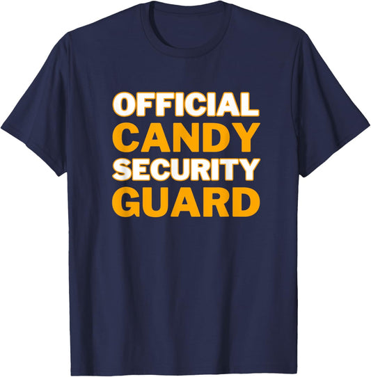 Official Candy Security Guard Funny Halloween Costume T-Shirt - T-Shirt | Navy